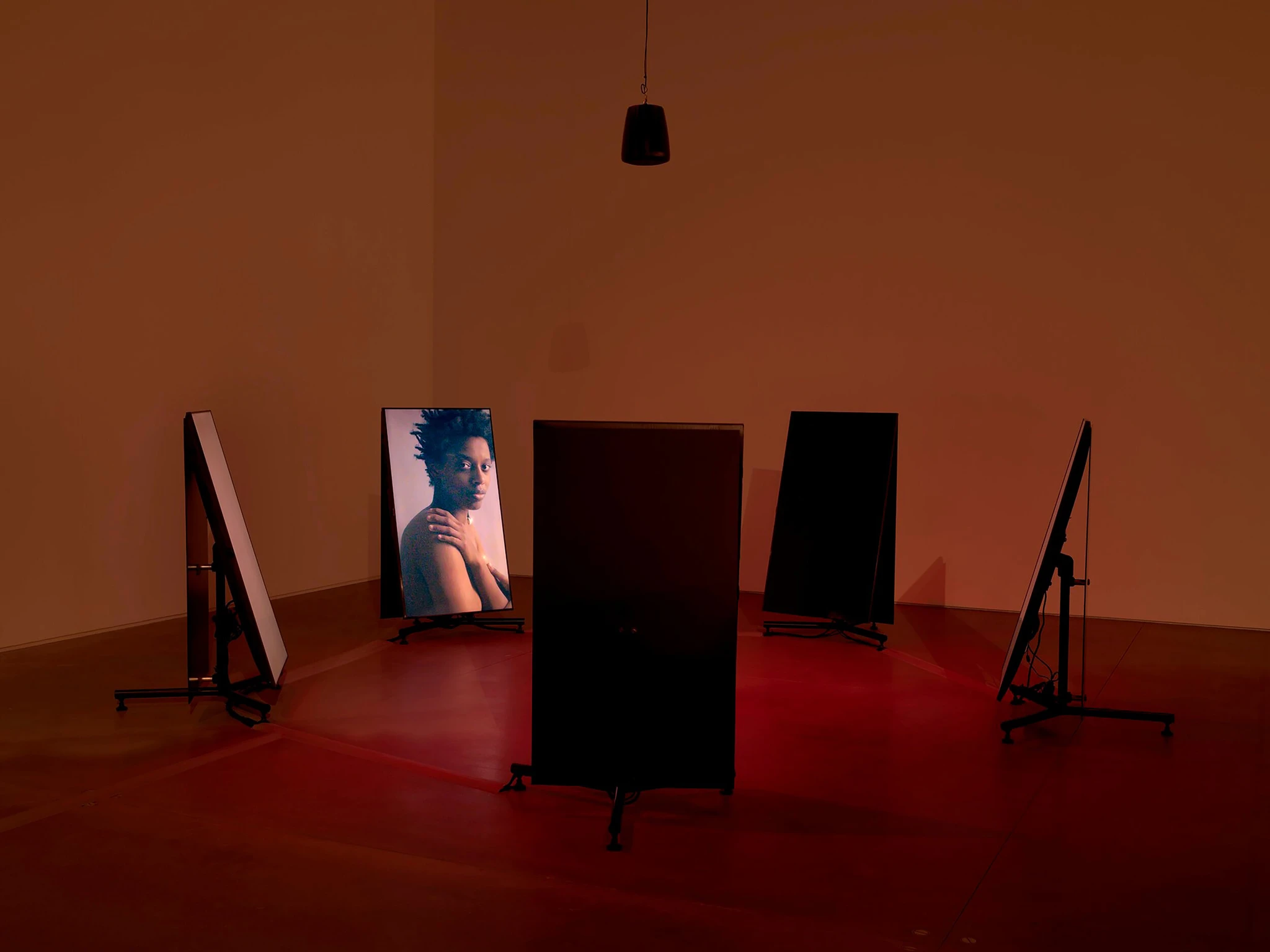 There is no movement without rhythm, 2021, Five-Channel HD video, color, sound, 9 min 17 sec. Commissioned by The Shed. Image courtesy of Ronald Amstutz